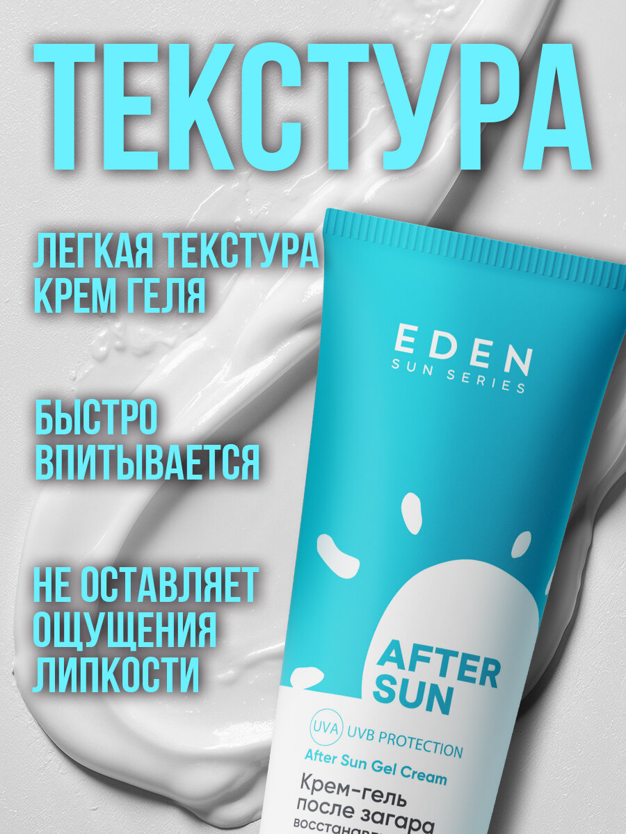 Изображение Крем-гель после загара EDEN Sun Series с пантенолом и алоэ вера 150 мл