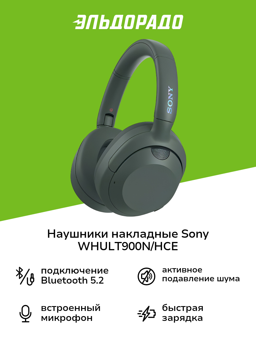 Наушники накладные Bluetooth Sony WHULT900N/HCE серые