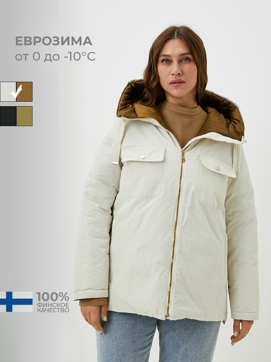 Куртка DIXI COAT Осень-зима 2023, размер 44, коричневый