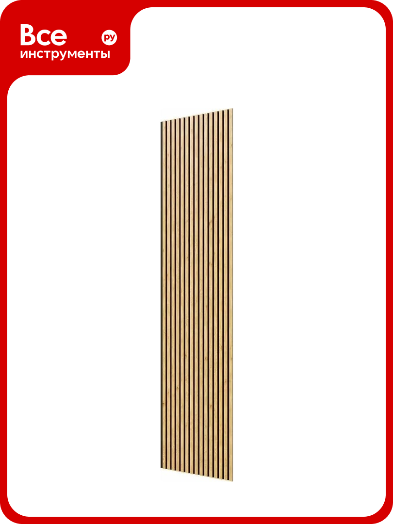 Акустическая панель Cosca Decor черный войлок 2750x600x19 мм рейки МДФ дуб медный 00-00074593