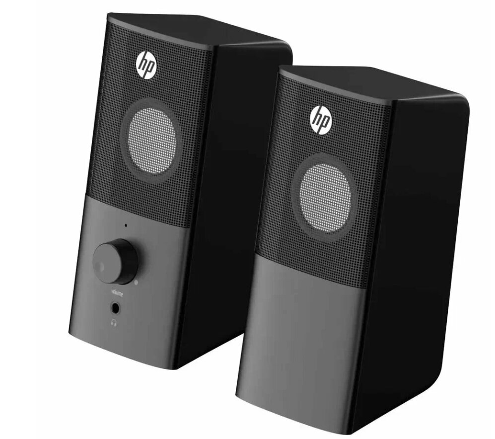 Колонки активные компьютерные HP DHS-2101 12W USB mini jack 3.5 черные 2шт