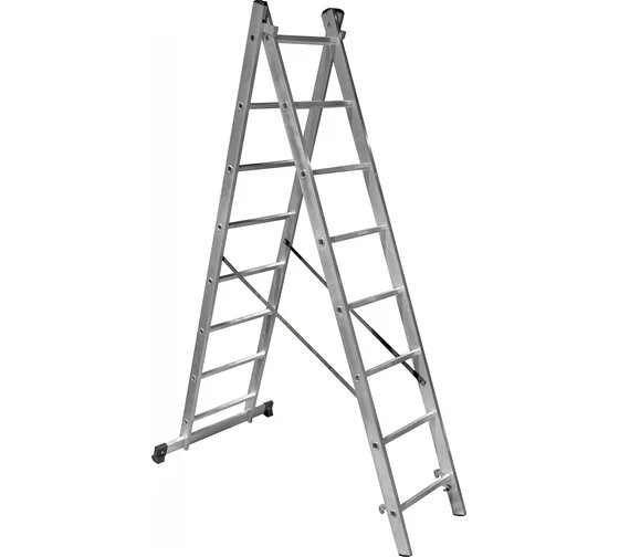 Двухсекционная лестница 8 ступеней Gigant L-02 2х8