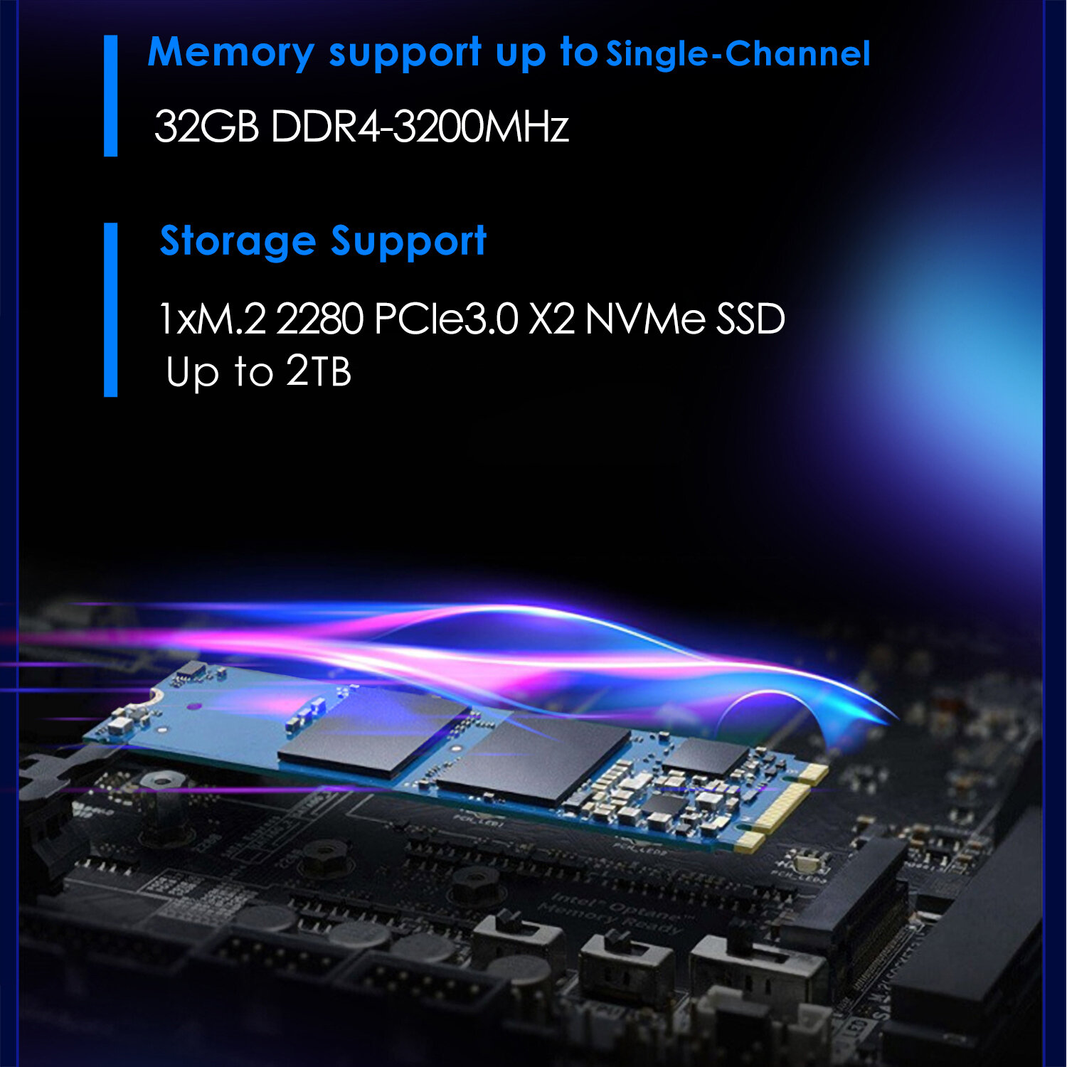 Мини ПК BRENUC C06E Intel Alder Lake N100, DDR4 RAM 16 ГБ, SSD 512 ГБ, Intel UHD Graphics, Win11 Pro), черный — фото 1