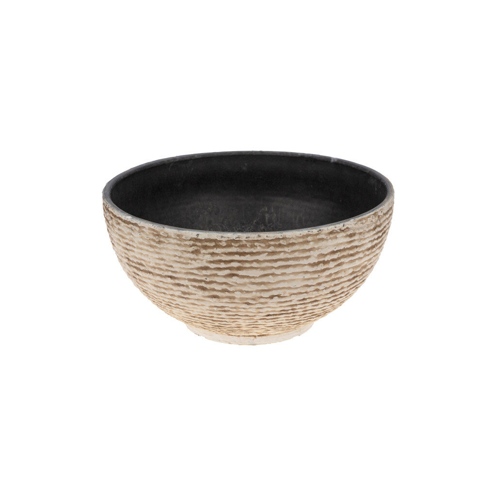 Кашпо-миска с эффектом камня Polistone bowl 405х20см песочный
