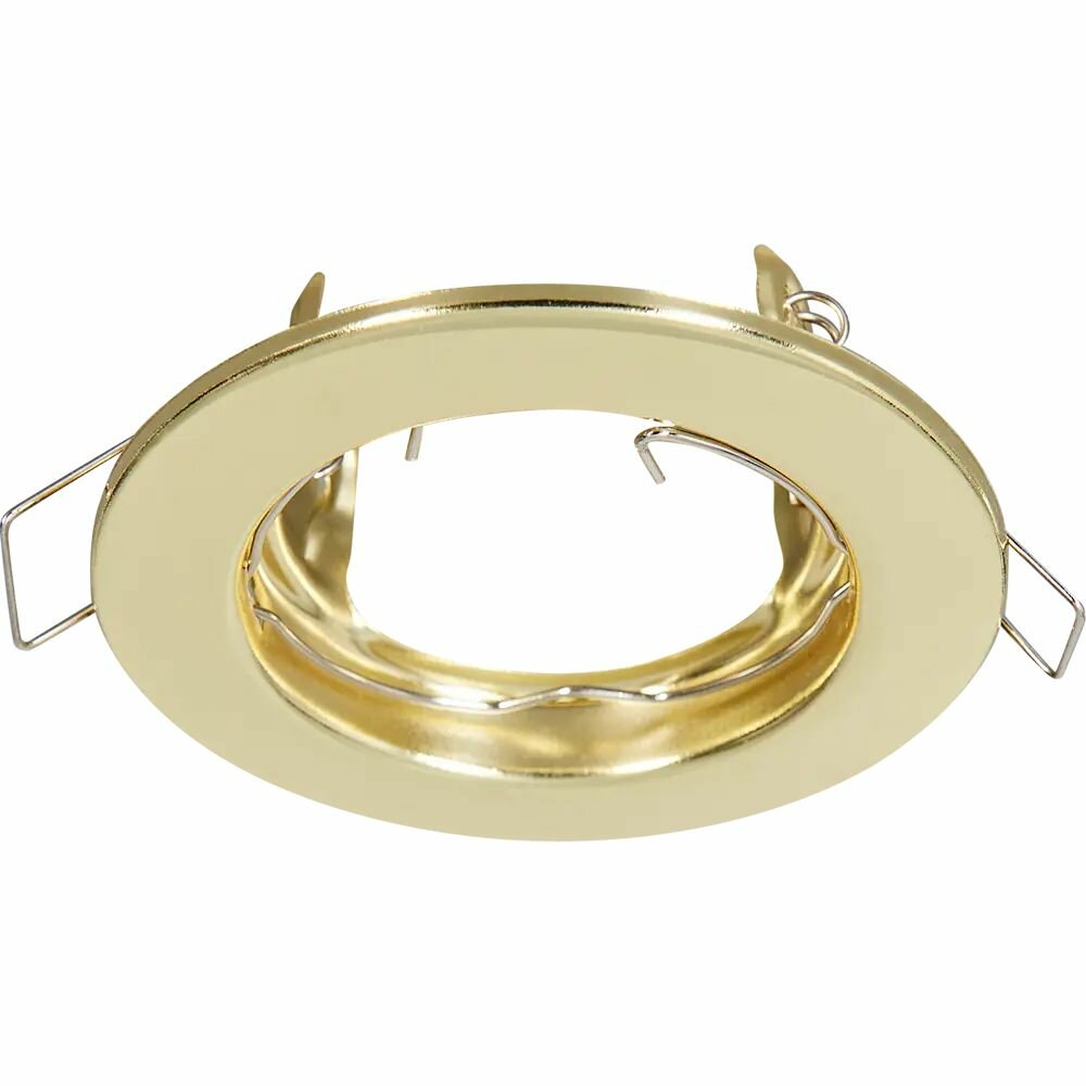 Светильник точечный встраиваемый под отверстие 70 мм GU5.3 цвет золото