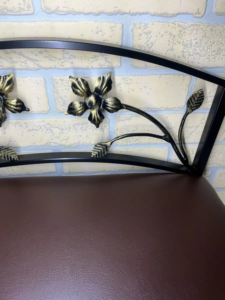 Кованая банкетка №04, Студия кованой мебели Нива, цвет коричневый — фото 1