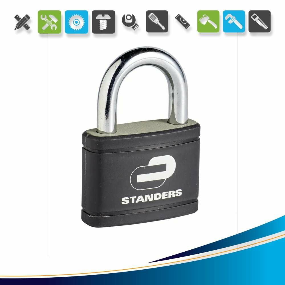 Замок навесной Standers 67x50 мм чугун