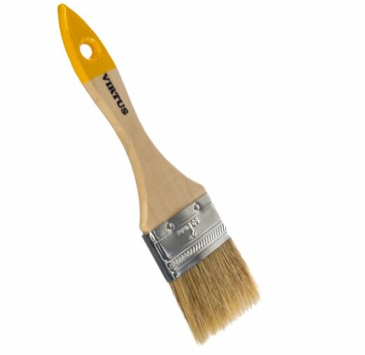Кисть малярная VIRTUS плоская Slim натуральная щетина 50 мм 001001050