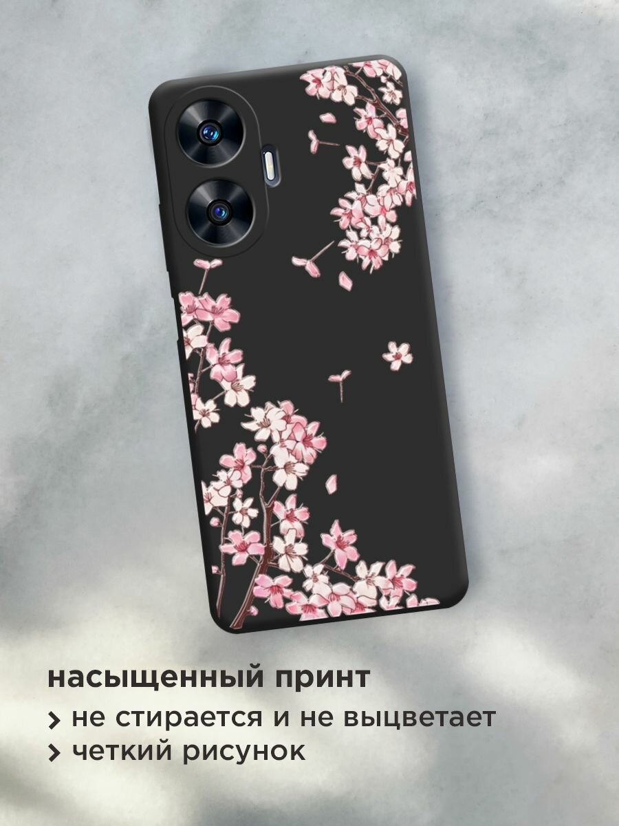 Чехол на Realme C55 / Реалми С55 с принтом "Ветви сакуры 5" — фото 1