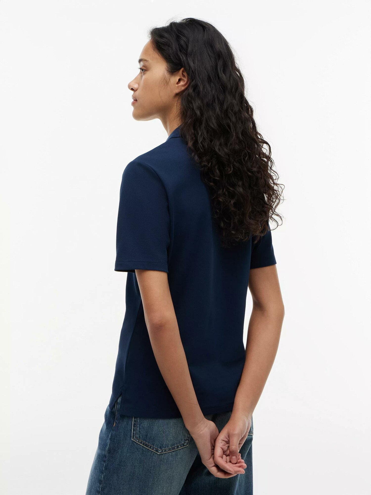 Поло TOMMY HILFIGER, 1 шт., размер M, темно-синий — фото 1