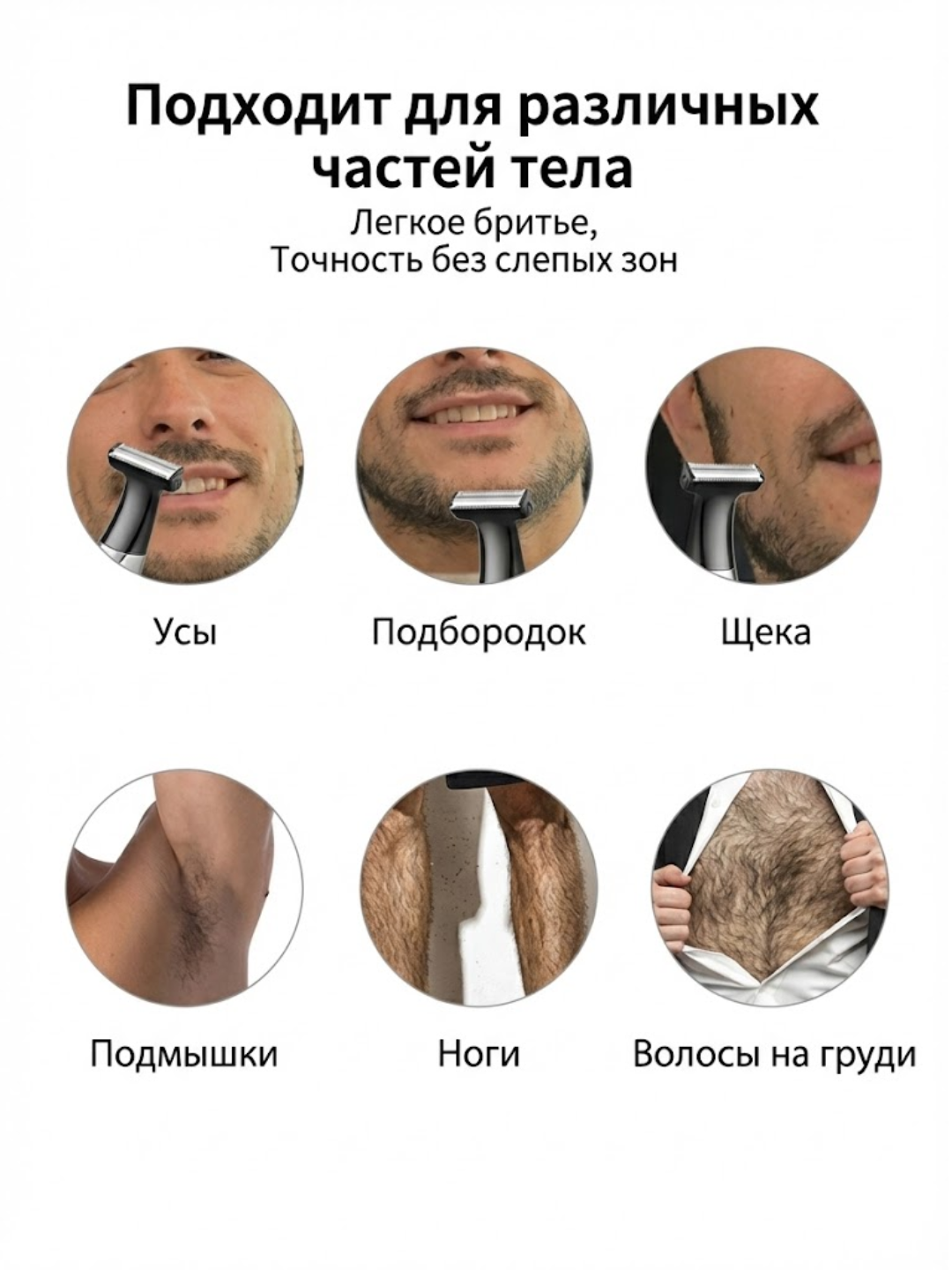 Триммер для тела и лица HTC OneBlade двустороннее лезвие, USB Type-C — фото 1