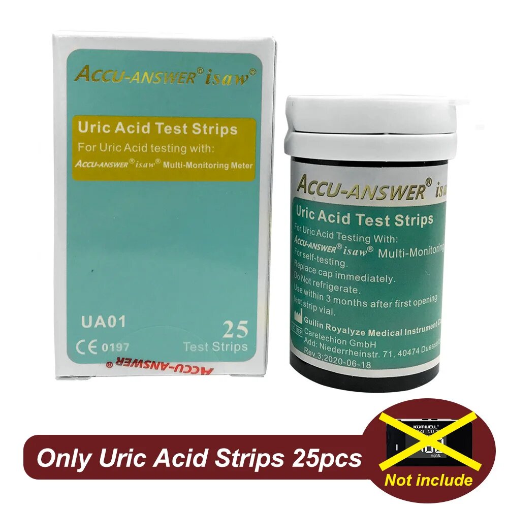 Комвелл 4-в-1 Тестер для измерения уровня глюкозы Uric acid 25PC