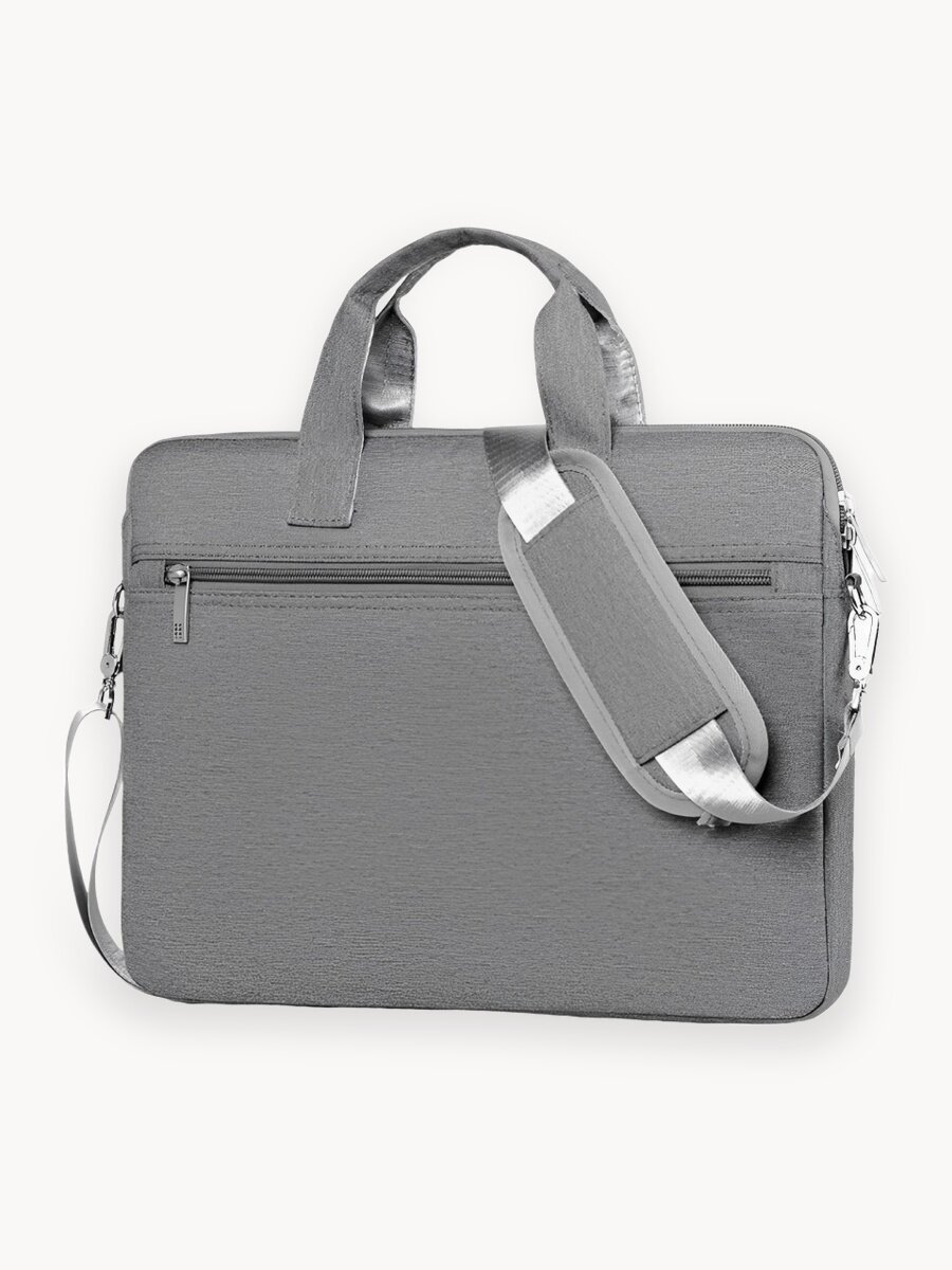Сумка-портфель Buschnelke, для ноутбука 13-14", водонепроницаемая, серая
