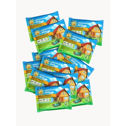 Солнечный День Бактерии для септика, выгребных ям и дачных туалетов 12шт по 75г