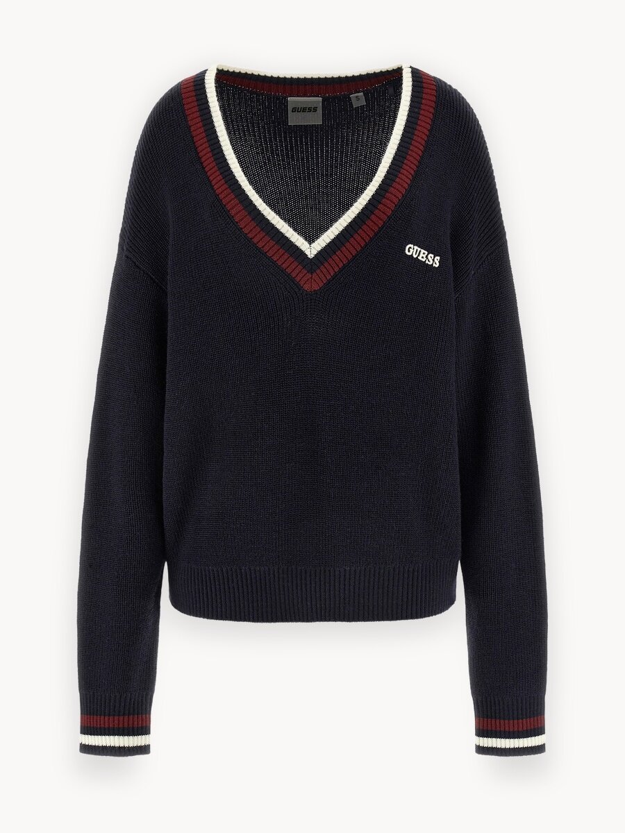 Пуловер GUESS, размер XL, , синий