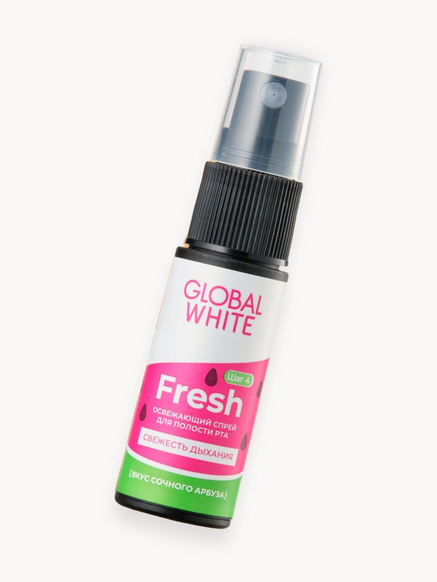 Освежающий спрей для полости рта со вкусом арбуза GLOBAL WHITE Fresh / 15 мл