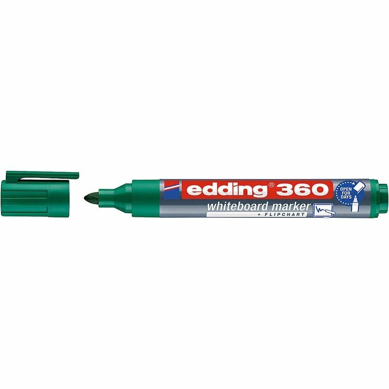 Маркер edding 360, для белых досок, круглый наконечник, 1.5-3 мм Зеленый