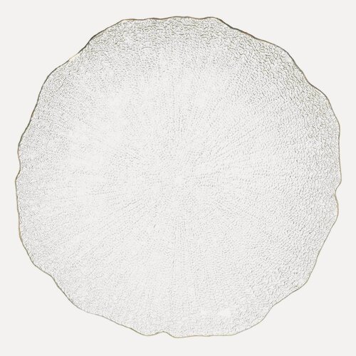 Изображение товара Тарелка обеденная, 27 см, стекло, с золотистым кантом, Berg, Kuchenland