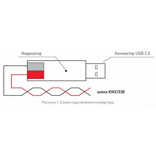 INTELLIGENT ARLIGHT Конвертер KNX-308-USB (BUS) (IARL, Пластик) Intelligent Arlight 025678