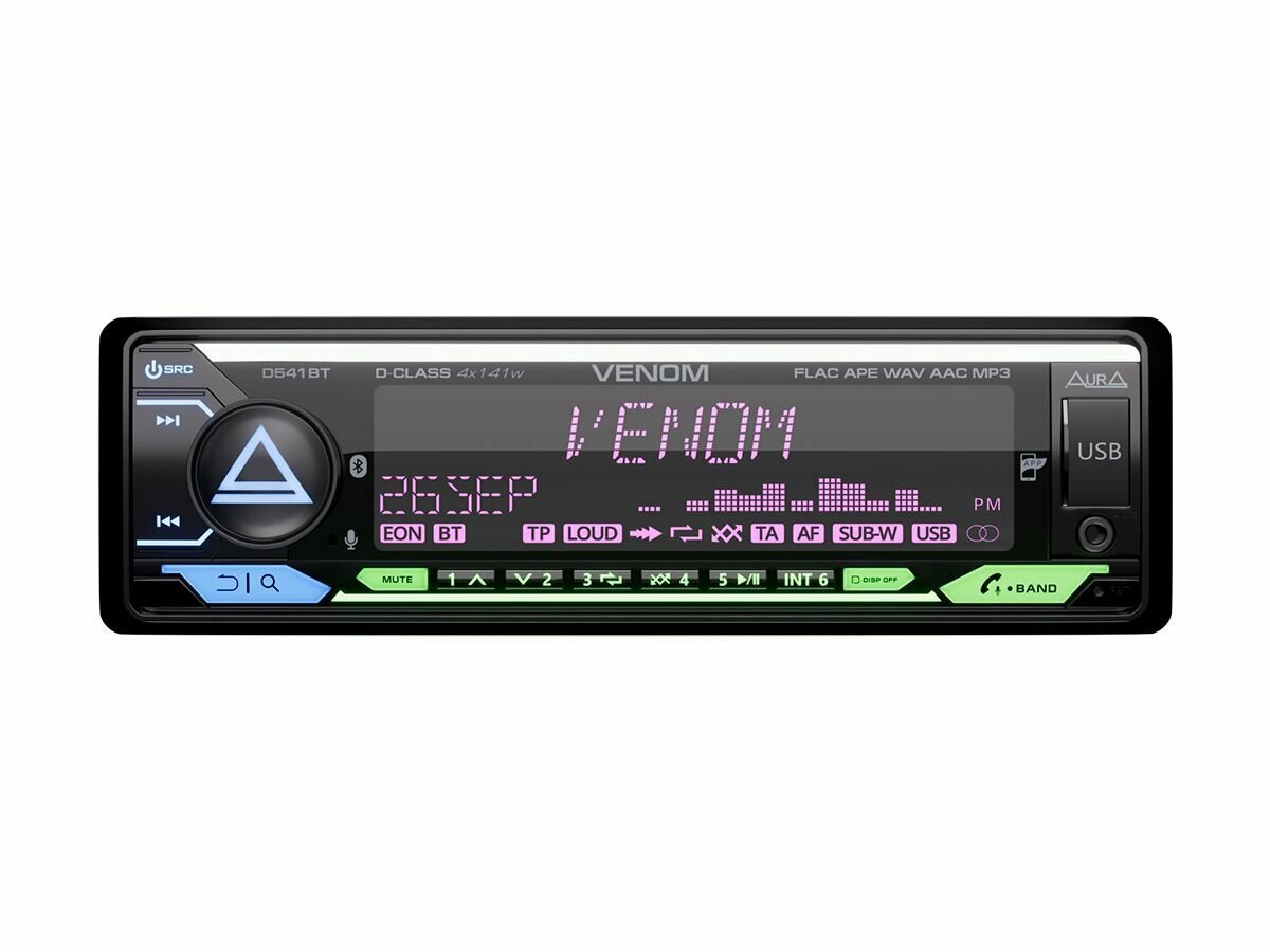 Автомобильный BT/USB/FM ресивер AurA VENOM-D541BT