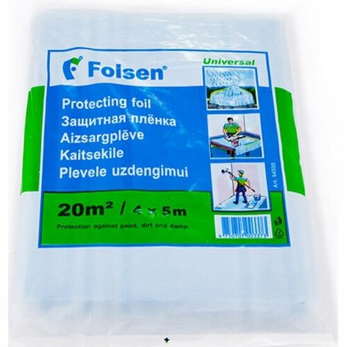 Ремонтная плёнка Folsen , 4x5м=20м2, голубая, прозрачная