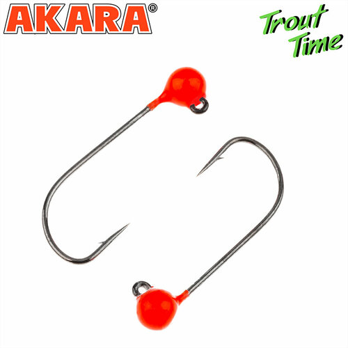 Форелевая джиг-головка Akara Trout Time Шар вольфрам Orange (3шт) джиг головка шар крашеная