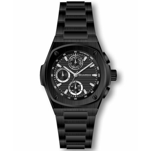 Наручные часы Guardo 12715-4, черный, серебряный