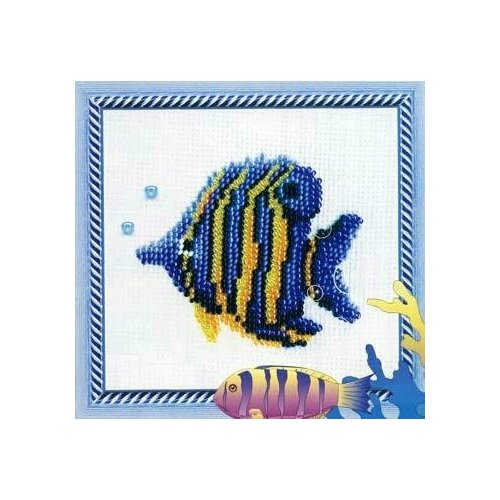 вт 031 набор для вышивания чарівна мить crystal art лесные лакомства 10 11 см Набор для вышивания «Чарівна Мить» А-057 Рыбка синяя