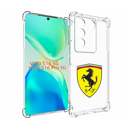 Чехол MyPads Ferrari-3 мужской для Vivo S16 5G / S16 Pro 5G / V27 / V27 Pro задняя-панель-накладка-бампер чехол mypads chery 3 мужской для vivo s16 5g s16 pro 5g v27 v27 pro задняя панель накладка бампер