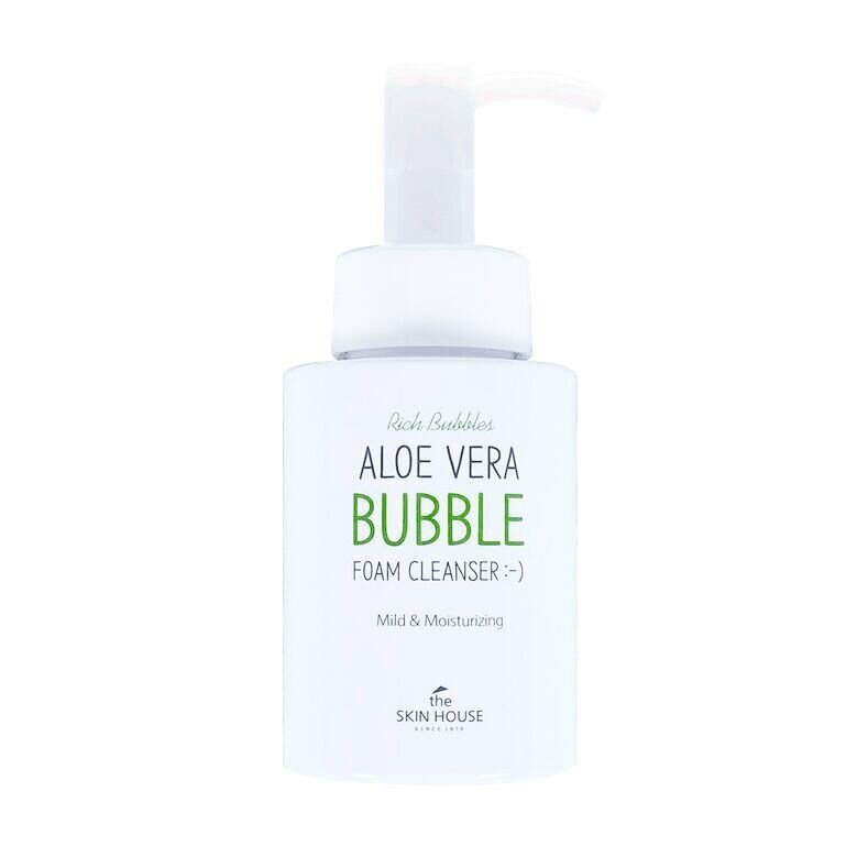 Пенка для умывания с экстрактом алоэ The Skin House Aloe Vera Bubble Foam Cleanser, 300мл - фото №16