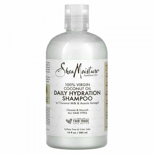 SheaMoisture, Daily Hydration Shampoo with Coconut Milk & Acacia Senegal, 13 fl oz (384 ml)