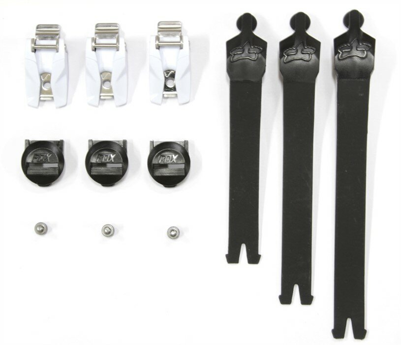 Стрепы к мотоботам с застежками Fox Comp Strap Kit/Buckle/Pass (White, OS, 2022 (27350-008-OS))