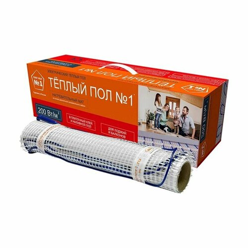 Теплый пол №1 ТСП-200 Вт/м², 1300 Вт 6,5 м. кв нагревательный мат