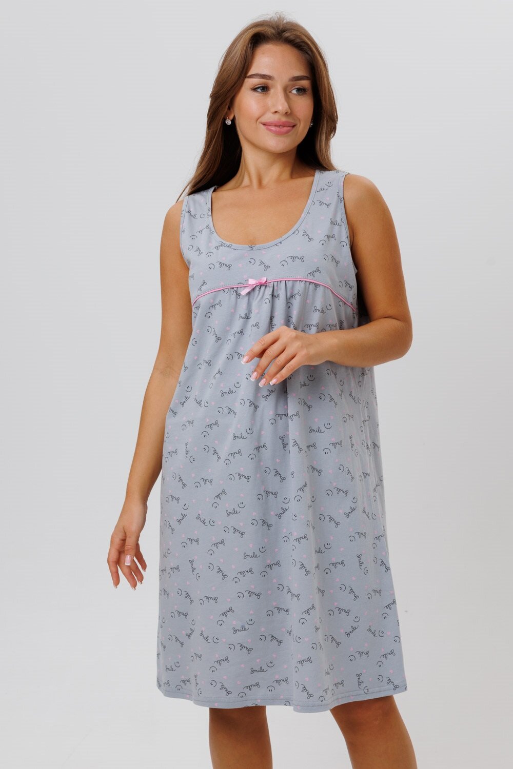 Сорочка женская ночная Modellini 1629/2 цвет серый, размер 56 - фотография № 8