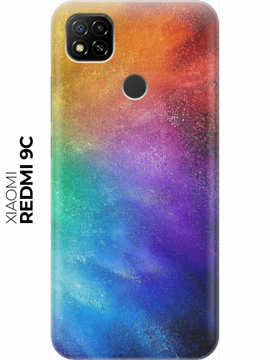 Накладка Transparent для Xiaomi Redmi 9C с принтом "Торжество красок"
