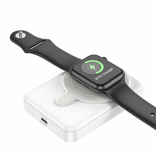 Внешний магнитный аккумулятор для Apple HOCO Q11 Expressar 3-in-1 Magnetic 10000 mAh 15WPD20W Белый 435000₽