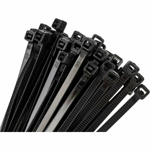 Нейлоновая стяжка SUPRLAN 3.6х200 мм черная UV 100pcs 06-1012