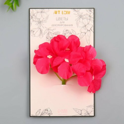 Цветы для декорирования Гортензия ярко-розовые 10х10 см 2 шт.