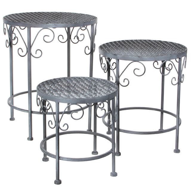 фото Edelman Комплект кофейных столиков Триббиани, 3 шт, серый 1011806