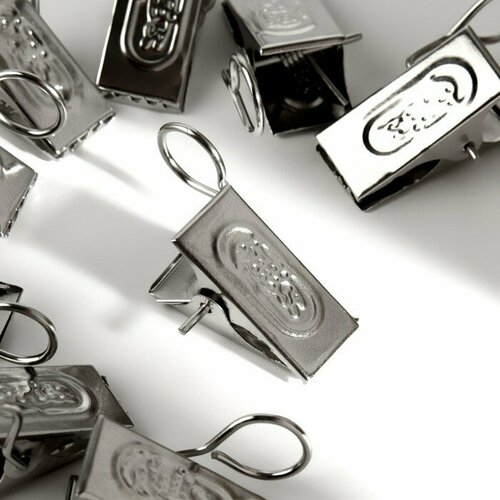 Зажим для штор 32 11 мм цвет серебряный100 шт 693₽