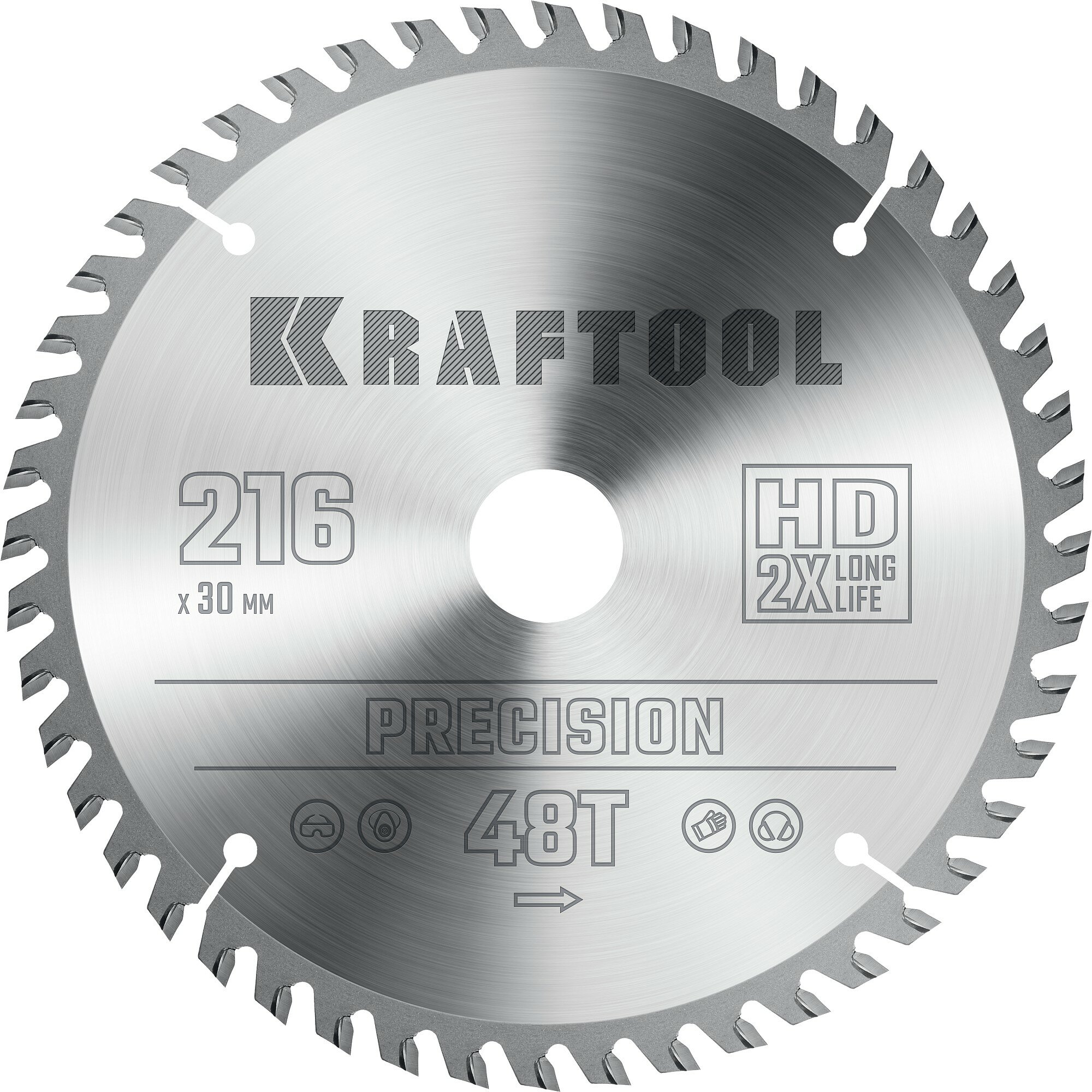 KRAFTOOL Precision, 216 х 30 мм, 48Т, пильный диск по дереву (36952-216-30)