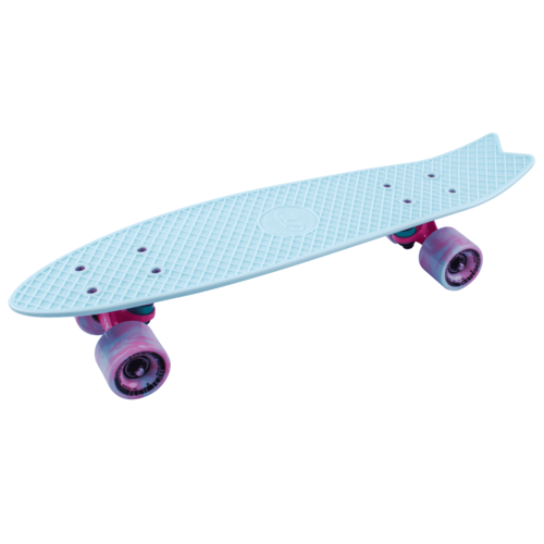 фото Скейтборд пластиковый fishboard 23 print mini blue 1/6 tls-409 techteam