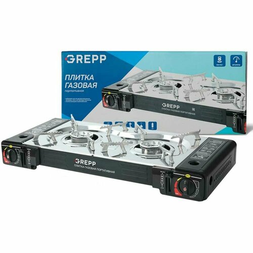 фото Портативная двухконфорочная газовая плитка ladina 400-102