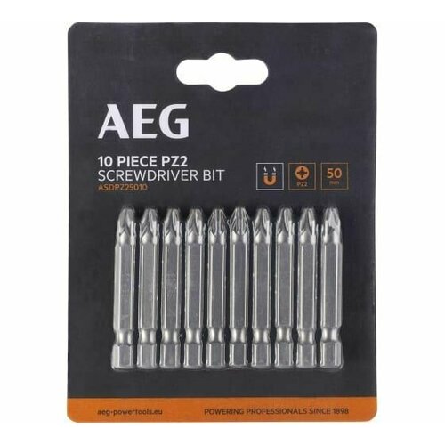 Биты AEG 10шт. РZ2x50mm ASDPZ25010 4932479508