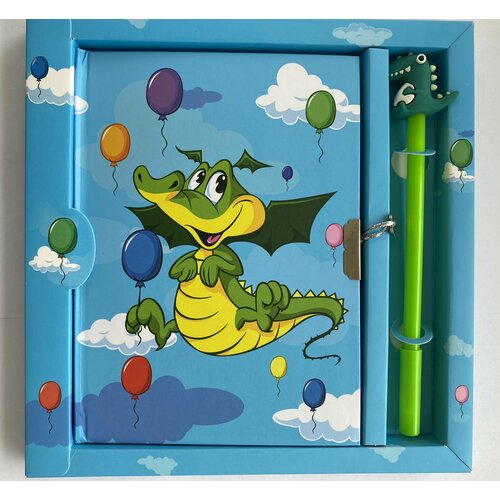 Набор подарочный, блокнот с замком и ручкой Динозавр набор подарочный блокнот с замком и ручкой куроми