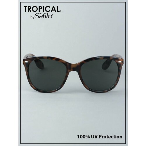 фото Солнцезащитные очки tropical by safilo lychee lux, оправа: пластик, с защитой от уф, для женщин, коричневый