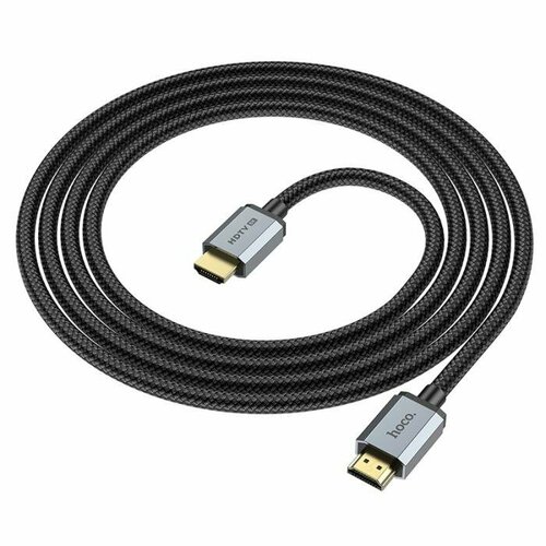 Кабель HDMI HOCO US03 HDTV 2.1 Male to Male 8K ultra HD data cable(L=2M), черный top quality hdmi compatible to vga cable male to male 1 8m video adapter only for hd player to hdtv