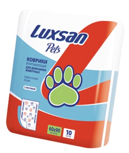 Подстилки Luxsan Premium для животных с рисунком 60х90 см 10 шт.
