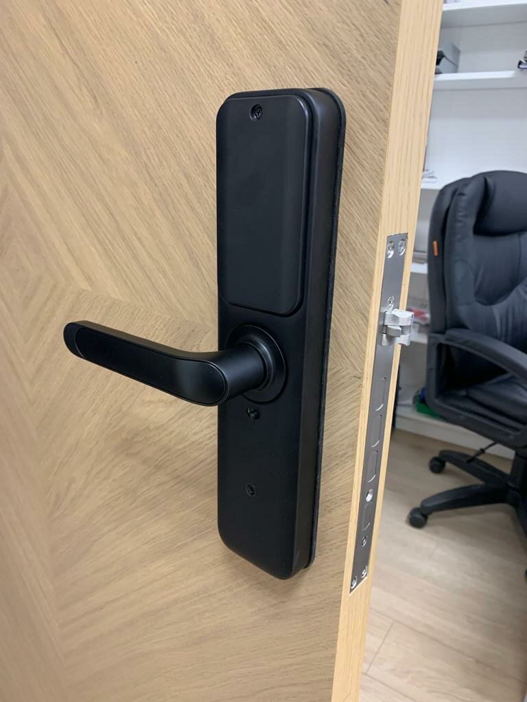 Умный замок с биометрической защитой для входных межкомнатных дверей Smart Handle Lock F3 — фото 17