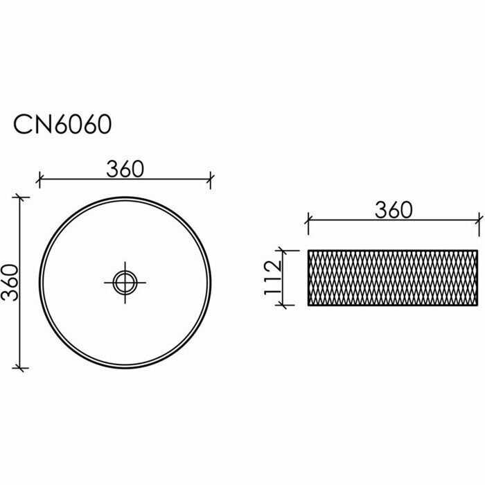 Раковина накладная Ceramicanova Cristal 36 см черная CN6060 - фотография № 10